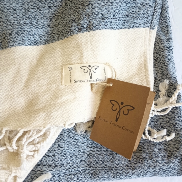 New 48”x 61” Smyrna Turkish Cotton Throw Blanket New With Tags Made in Turkey - Picture 3 of 11